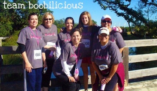 Team Boobilicious Racing For The Cure T-Shirt Photo